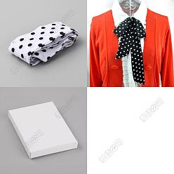 (52) Непрозрачная лаванда 2шт. 2 цвета шифоновых галстуков для женщин, галстук в горошек, разноцветные, 1420~1440x25~43x0.5 мм, 1 шт / цвет