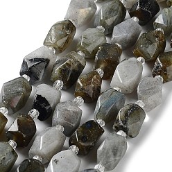 Larvikite Natural Larvikite Beads Strands, with Seed Beads, Faceted, Rhombus, 12~15x9~12x9~12mm, Hole: 1~1.2mm, about 20~21pcs/strand, 15.20~15.51 inch(38.6~39.4cm)