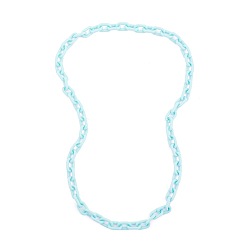 N2009-6 Blue Short Double-layered Cross Acrylic Necklace for Women - Long Fashion Jewelry Chain
