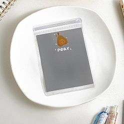 Pear Прозрачные прямоугольные пластиковые пакеты с застежкой-молнией для ювелирных изделий, многоразовые упаковочные пакеты, верхнего уплотнения, антиокислительные самозапечатывающиеся пакеты, груша, 12x8 см
