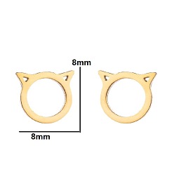 387 Golden Cute Animal Ear Studs: Bat Rabbit Bird Cat Halloween Earrings