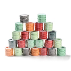 Mixed Color 25 Rolls Faux Suede Cord, Faux Suede Lace, Flat, Mixed Color, 3x2mm, about 5.47 Yards(5m)/Roll