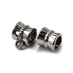 Черный Цвет Металла Поручни из сплава в тибетском стиле, петля под залог, бейлы, колонка, без свинца и без кадмия, металлический черный , 9x7x7 мм, отверстие : 2 мм, Около 1250 шт / 1000 г