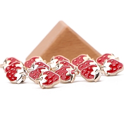 Strawberry Resin Shank Buttons, Enamel Shank Buttons for DIY Sewing Crafts, Strawberry, 10~20mm