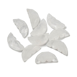 Quartz Crystal Natural Quartz Crystal Butterfly Wing Cabochons, Rock Crystal, Faceted, 15x6.5~7x4~4.5mm
