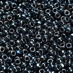 (511) Galvanized Peacock Blue Тохо 8/0 круглые бусины, японский бисер, никелирование, (511) оцинкованный синий павлин, 3 мм, отверстие : 1 мм, Около 1110 шт / 50 г