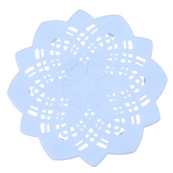 Bleu Bleuet Protecteurs de ventouse de vidange en caoutchouc thermoplastique fleur (tpr), Bouchon de crépine de vidange d'évier d'eau de cuisine, bleuet, 15x0.3 cm
