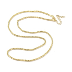 Real 18K Gold Plated Brass Chain Necklaces Makings, Real 18K Gold Plated, 44.6x0.2cm