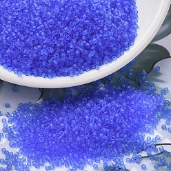 (DB1270) Матовый Прозрачный Лазурный Бусины miyuki delica, цилиндр, японский бисер, 11/0, (дБ 1270) матовая прозрачная лазурь, 1.3x1.6 мм, отверстие : 0.8 мм, Около 2000 шт / 10 г