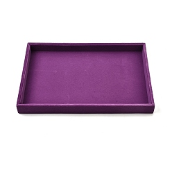 Фиолетовый Синтетическое дерево ювелирных дисплеи, обтянута бархатом, фиолетовые, 350x240x32 мм