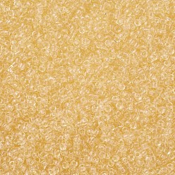 Бледно-Золотистый Бисер из стекла , прозрачный, круглые, бледно золотарник, 12/0, 2 мм, Отверстие: 1 мм, о 30000 бисер / фунт