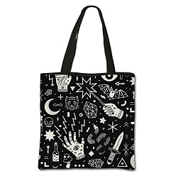 Moon Gothic Printed Polyester Shoulder Bags, Square, Moon, 71.5cm, Bag: 395x395cm