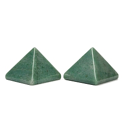 Зеленый Авантюрин Натуральный зеленый авантюрин оргонит пирамида витрина украшения, фигурка для украшения дома, энергетический камень рейки для исцеления, 52x51.5x40 мм