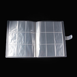 Clear Transparent Jewelry Organizer Storage Books, Jewelry Storage Album with 50Pcs Zip Lock Bags, Holder for Rings Earring Necklaces Bracelets, Rectangle with 288Pcs Grids, Clear, Book: 29.9x22.6x2.5cm