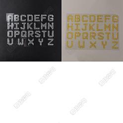 (52) Непрозрачная лаванда 8 листы 2 стиль буквы a~z акриловые стразы горячей фиксации, самоклеящиеся акриловые наклейки со стразами, для украшения и поделок своими руками, разноцветные, 150x219~220x0.5~1 мм, 4 листы / стиль