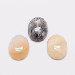 Natural Agate Oval Natural Agate Cabochons, 40x30x7mm