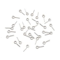 Stainless Steel Color 304 Stainless Steel Peg Bails, Stainless Steel Color, 8x3x0.7mm, Hole: 1.5mm, Pin: 0.7mm