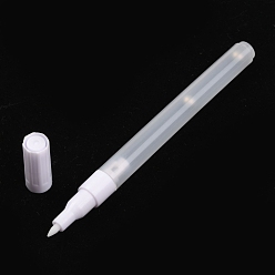 Clear Plastic Refillable oil paint Pen Brush, Fine Point Tip, for DIY Furniture Rock Painting, Stone, Ceramic, Linellae Contour Portray, Clear, 13.2cm