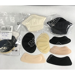 Mixed Color Olycraft 8 Pairs 8 Style Sponge Back Adhesive Heel Cushion Pads, Heel Protectors to Prevent Heel Pains and Heel Blisters, Mixed Color, 36~114x37.5~95x3~6.5mm, 1 pair/style
