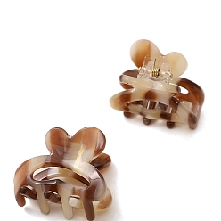 Коричневый Заколки для волос в форме когтей из ацетата целлюлозы, аксессуары для волос для женщин и девочек, бабочка, кофе, 35x29 мм