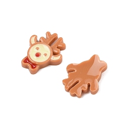 Other Animal Кабошоны из светящейся смолы на рождественскую тематику, светится в темноте, лось, 11x9x2 мм