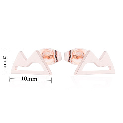 100 rose gold Винтажные минималистичные серьги-гвоздики с животными из нержавеющей стали на Рождество