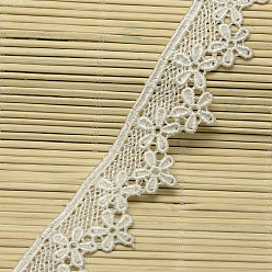Blanc Dentelle ruban nylon garniture pour la fabrication de bijoux, blanc, 1-1/8 pouces (28 mm), à propos de 15yards / roll (13.716m / roll)