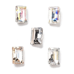 (52) Непрозрачная лаванда K 9 кабошоны из стеклянного страза, задние и задние, прямоугольные, разноцветные, 4x2.7x2 мм