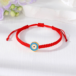 Blue (large size) Colorful Vintage Eye Handmade Red Rope Braided Bracelet Jewelry with Demon Eye Charm