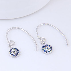 silver Chic and Elegant Zirconia Inlaid Stud Earrings for Women with Sweet OL Style