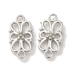 Платина Тибетского стиля ссылки / разъемы, компоненты для люстры, цветок, без свинца и без кадмия, платина, 16x8x3.5 мм, отверстие : 1.5 мм, 1718 шт / кг