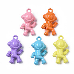 Mixed Color Spray Painted Alloy Pendants, Cadmium Free & Nickel Free & Lead Free, Boy, Mixed Color, 19x11x7mm, Hole: 1.5mm