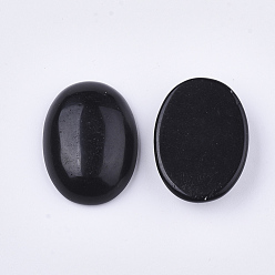 Obsidian Natural Black Obsidian Cabochons, Oval, 24~26x17~19x6~7mm