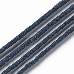 Полуночно-синий Нити хлопчатобумажные, макраме шнур, декоративные нитки, для поделок ремесел, упаковка подарков и изготовление ювелирных изделий, темно-синий, 3 мм, около 54.68 ярдов (50 м) / рулон