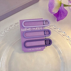 Oval Заколки из сплава и пластика из кожи аллигатора, аксессуары для волос для женщин и девочек, овальные, 60 мм, 3 шт / комплект