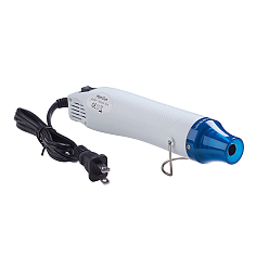 White 120V Mini Heat Gun, Dual Modes Temperature Adjustable Electric Heat Gun, for DIY Shrink Wrap Drying Paint Embossing, Type A Plug(US Plug), White, 225x43.5x46.5mm