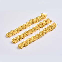 Золотистый Нейлоновая нить, нейлоновая нить для плетения браслета, золотые, 1 мм, около 26.24 ярдов (24 м) / пачка, 10 расслоения / мешок, около 262.46 ярдов (240 м) / мешок