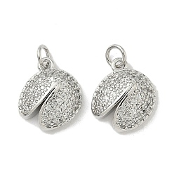 Платина Латунные микро проложить кубического циркония подвески, долговечный, без кадмия и без свинца, стойки покрытие, с целью перехода в кольце, платина, 15.5x13.5x6 мм, отверстие : 3.3 мм