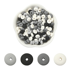 Mixed Color Handmade Polymer Clay Beads, for DIY Jewelry Crafts Supplies, Flat Round, Mixed Color, 6x3mm, Hole: 1.5mm