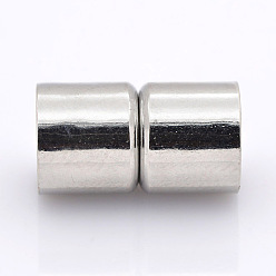 Platine Fermoirs magnétiques en laiton à colonne avec extrémités à coller, platine, 20x11mm, Trou: 10mm
