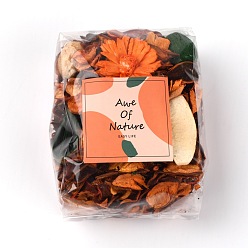 Orange Dried Flower Sachet Bag Aromatherapy, for Wardrobe Desiccant Sachet Car Room Air Refreshing, Orange, 140x105x64mm