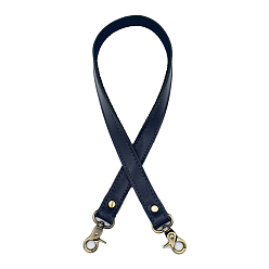 Prussian Blue Leather Bag Strap, with Swivel Clasp, for Bag Replacement Accessories, Prussian Blue, 58x2x0.45cm