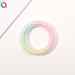 Colorful Telephone Wire Hair Tie - Rainbow Large Size Colorful Rainbow Telephone Wire Hair Ties Elastic Candy Gradient Headbands Fashionable Accessories