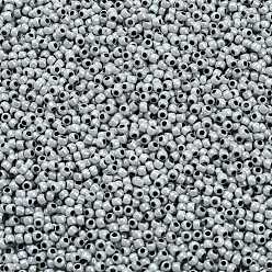 (820) Black Lined Grey Ceylon Pearl Toho perles de rocaille rondes, perles de rocaille japonais, (820) perle de Ceylan grise doublée noire, 11/0, 2.2mm, Trou: 0.8mm, environ5555 pcs / 50 g