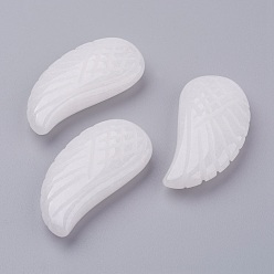 White Jade Natural White Jade Pendants, Wing, 24.5x12x5mm, Hole: 1mm