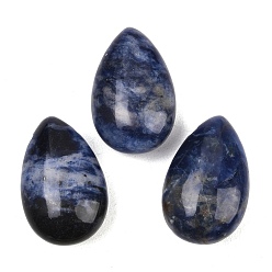 Содалитовое Природные подвески содалитом, слезинки, 28~28.5x18~18.5x6~6.5 мм, отверстие : 2.5~3 мм