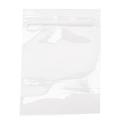 Прозрачный Полипропиленовые пакеты с замком на молнии, верхнего уплотнения, закрывающиеся сумки, мешок с самоуплотнением, прямоугольные, прозрачные, 8.5x6 см, односторонняя толщина: 2 мил(0.065мм), внутренней меры: 7.5x6 см