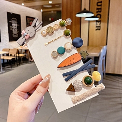 Mixed Shapes Акриловые заколки для волос из кожи аллигатора, аксессуары для волос для женщин и девочек, разнообразные, 30~50 мм, 8 шт / комплект