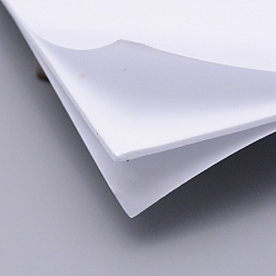 White Sponge EVA Sheet Foam Paper Sets, With Double Adhesive Back, Antiskid, Rectangle, White, 15x10x0.2cm