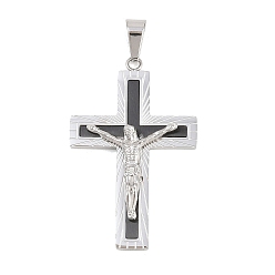 (52) Непрозрачная лаванда 304 подвески из нержавеющей стали, сияющий крест-подвеска, ионное покрытие (ip), долговечный, разноцветные, 46.5x30x5.5 мм, отверстие : 9x5.5 мм